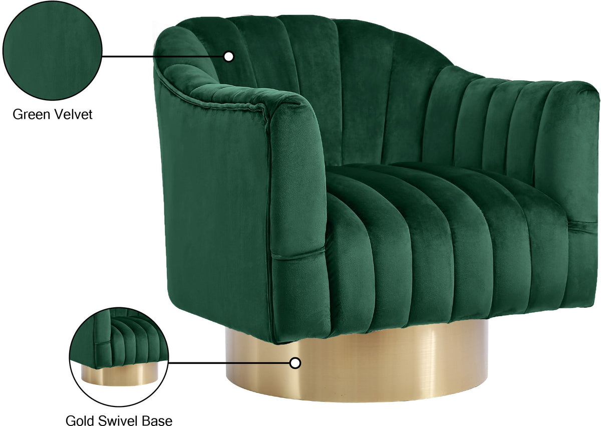 Farrah - Accent Chair with Gold Base