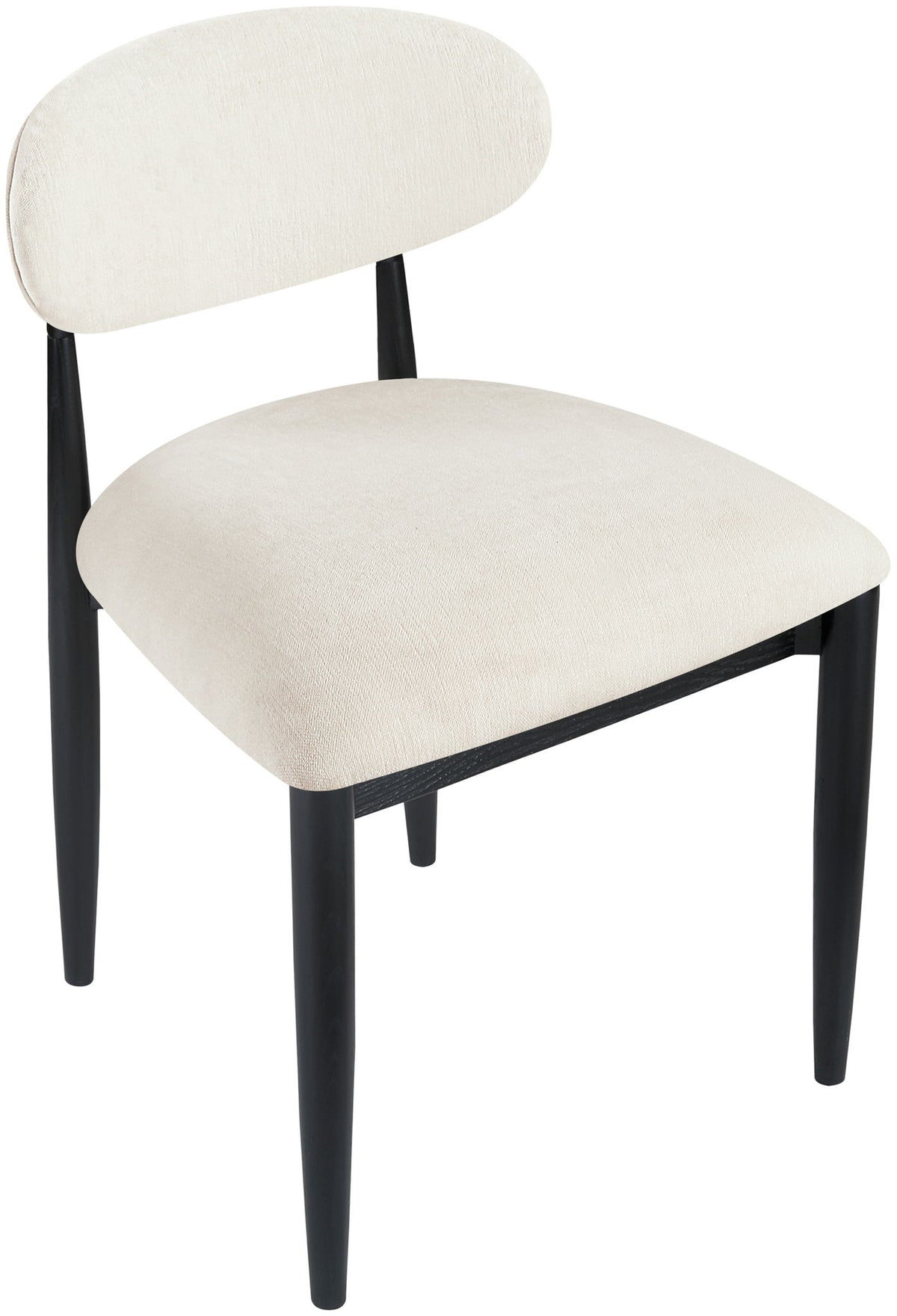 Riccio - Fabric Dining Side Chair (Set of 2) - Black Frame
