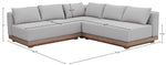 Solace - Olefin Performance Fabric 3 Piece Outdoor Patio Modular Sectional (2 Loveseats & Corner Chair)