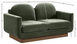 Diviento - Velvet Performance Fabric Upholstered Loveseat