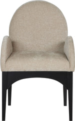 Waldorf - Chenille Dining Arm Chair With Black Legs