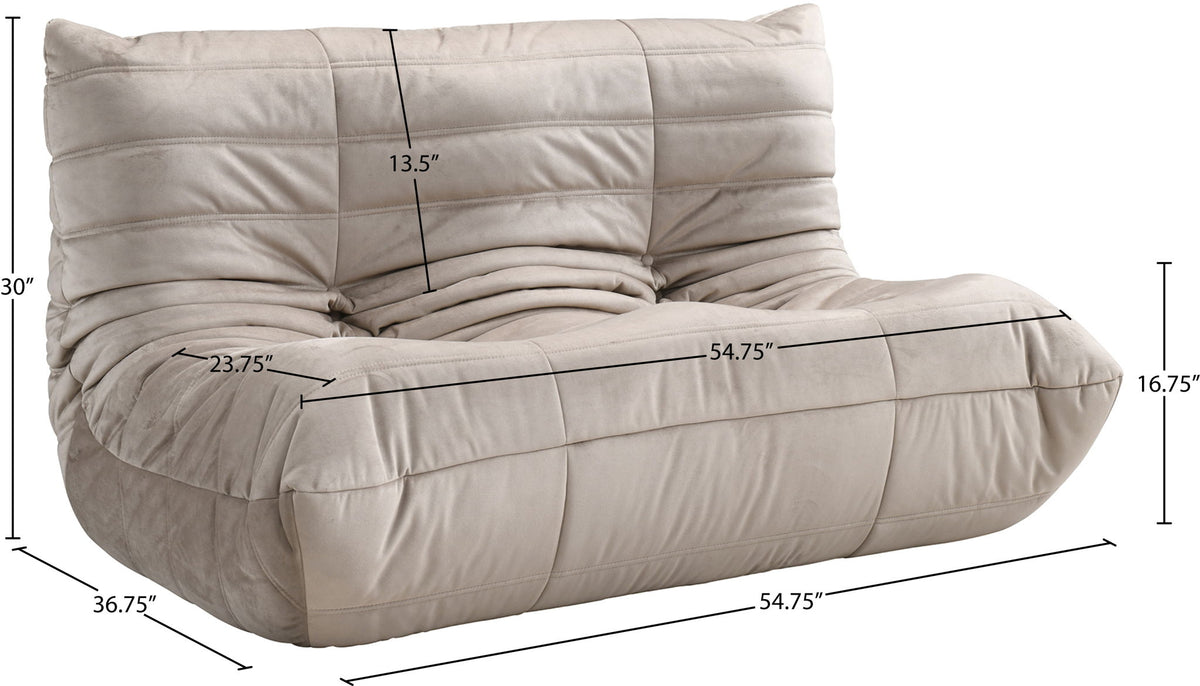 Relax - Velvet 54.75" Upholstered Loveseat