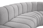 Arc - Boucle Fabric 8 Piece Curved Modular Sofa
