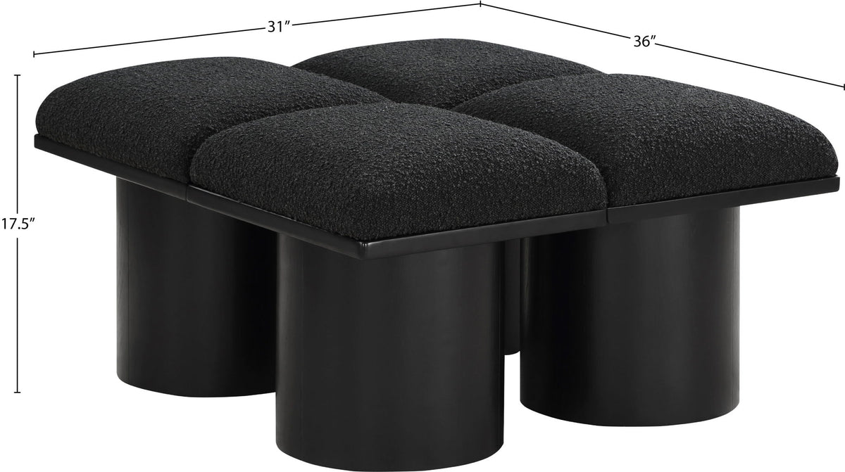 Pavilion - 4 Piece Modular Bench With Black Base