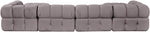 Orin - Velvet 6 Piece Modular Double Chaise Sectional