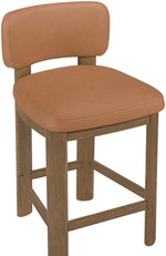 Paloma - Faux Leather Upholstered Counter Stool (Set of 2) - Brown Frame