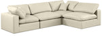 Comfy - 4 Piece Faux Leather Modular Armless Sectional