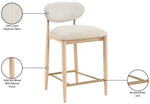 Riccio - Fabric Stool - Natural Frame
