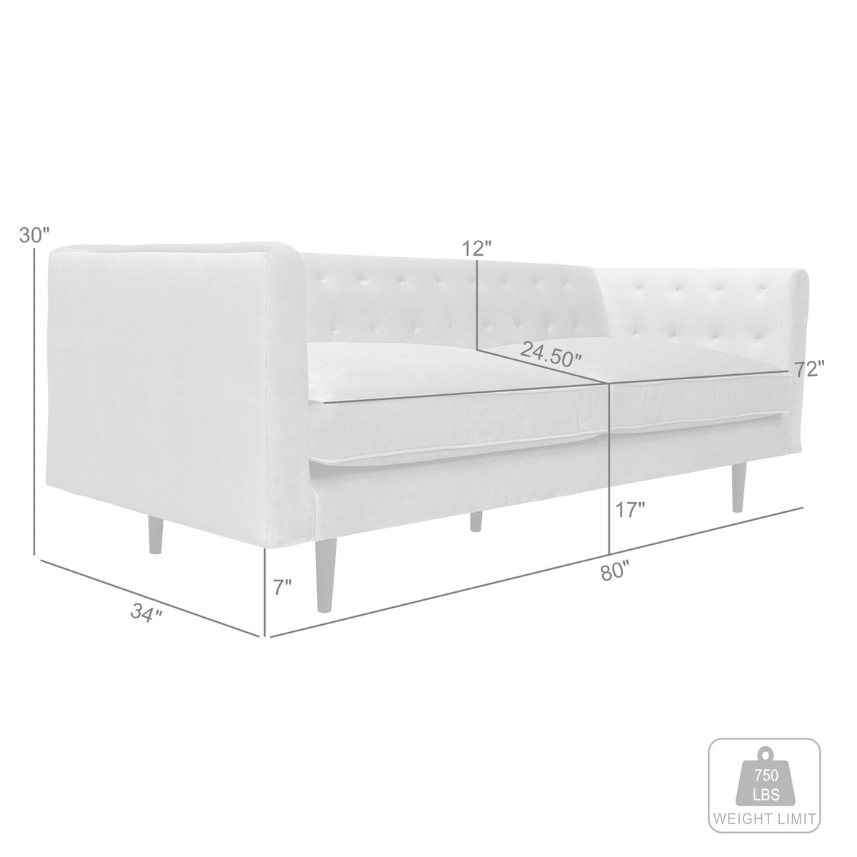 Annabelle - Sofa With Wood Legs