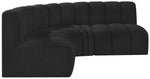 Arc - Boucle Fabric 4 Piece Corner Modular Sofa
