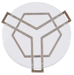 Melange - Grove Round End Table - Dark Brown / Bronze
