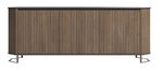 Hexagon - 3 Door Buffet - Dark Brown