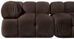 Orin - Velvet Performance Fabric Upholstered 2 Piece Modular Sofa (2 Corner Chairs)