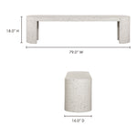 Lyon - Outdoor Bench - White