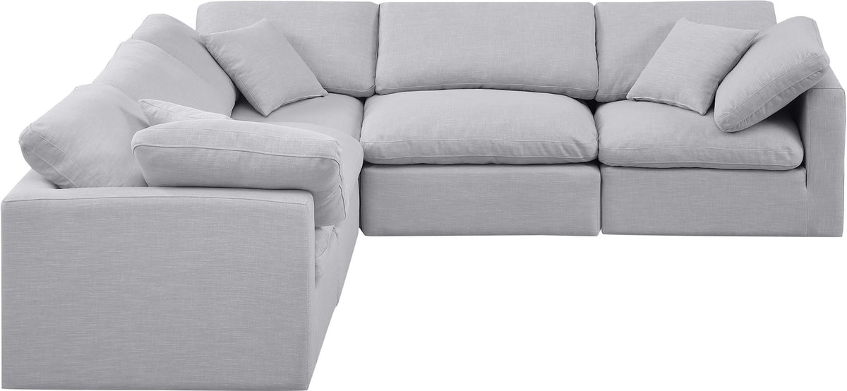 Indulge - Linen 5 Piece Modular Corner Sectional