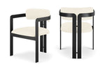 Aurum - Vegan Leather Upholstered Dining Chair With Graphite Black Base (Set of 2)