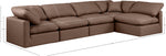 Indulge - Faux Leather 5 Piece Modular Sectional