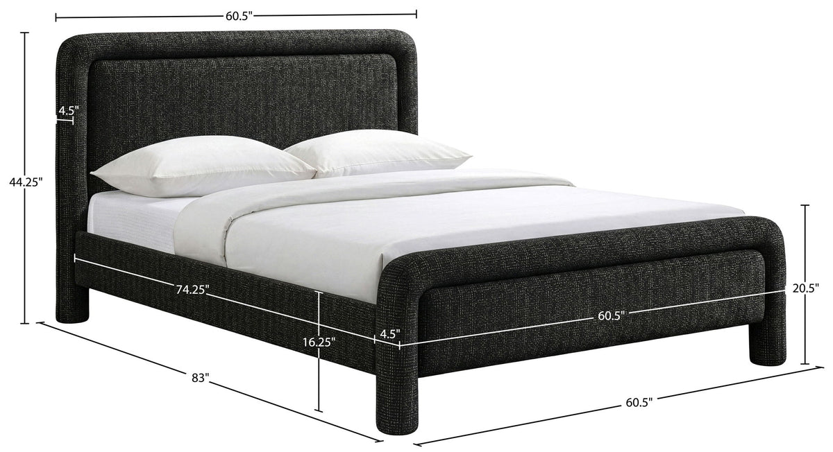 Baylor - Fabric With Interwoven Chenille Upholstered Bed