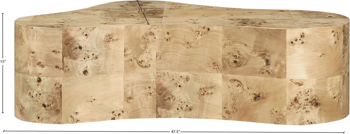 Zaire - Burl Wood Coffee Table