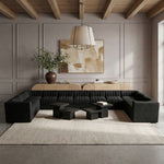 Rummi - Velvet Performance Fabric Upholstered 11 Piece Modular Sectional