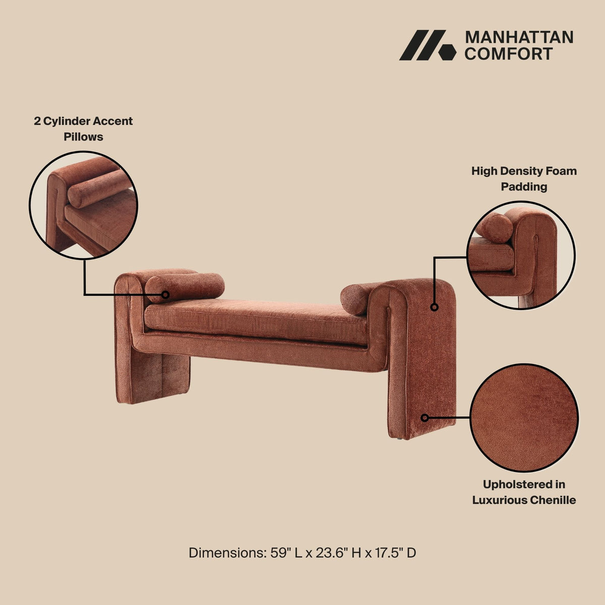 Manhattan Concord - Accent Bench