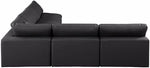 Comfy - 5 Piece Faux Leather Modular Corner Armless Sectional