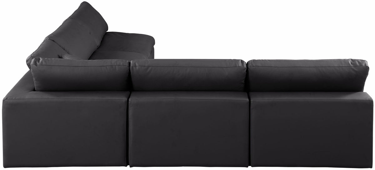 Comfy - 5 Piece Faux Leather Modular Corner Armless Sectional