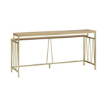 Santorini - 72" Rectangle Wood Console Table - Natural / Brando Brass