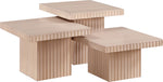 Spencer - Oak Veneer 3 Piece Coffee Tabl