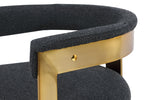 Romeo - Boucle Dining Chair With Gold Base (Set of 2)