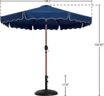 Amalfi - Patio Umbrella - Black Base / Light Brown Pole