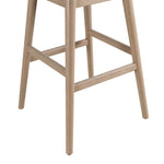 Sadie - Solid Wood Upholstered 30" Bar Height Swivel Barstool