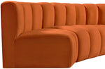Arc - Velvet 7 Piece U-Shaped Modular Sofa