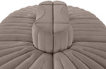 Rummi - Oval Velvet Performance Fabric Upholstered 6 Piece Modular Sectional