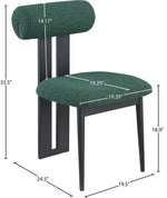 Dario - Boucle Dining Chair With Black Frame (Set of 2)
