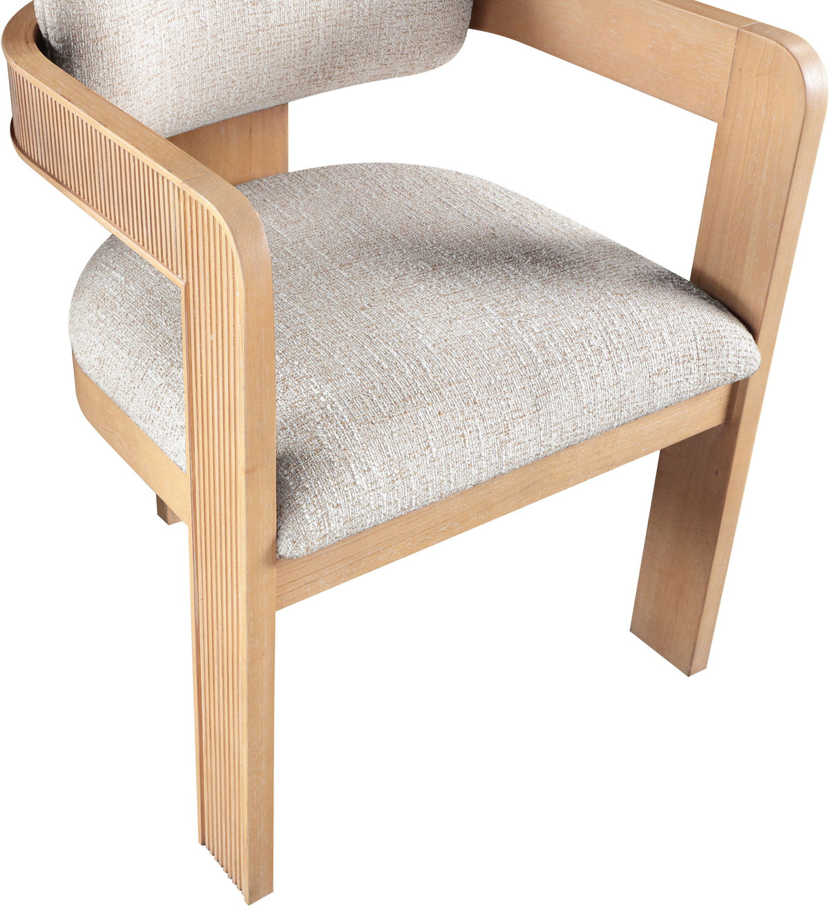 Sacha - Linen Dining Chair With Natural Base (Set of 2)