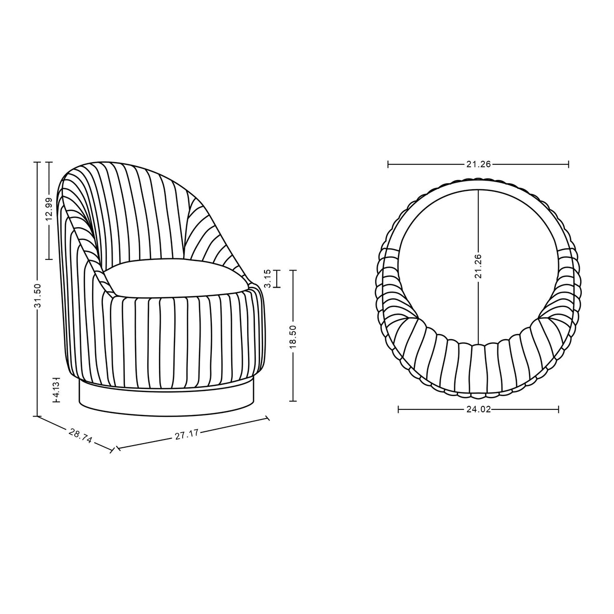 Manhattan Leela - Swivel Lounge Chair