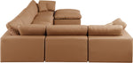 Comfy - 7 Piece Faux Leather Modular Sectional With Chaise