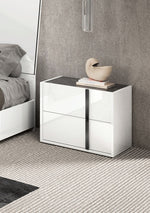 Bianca - Marble Nightstand - White