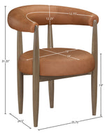 Sable - Vegan Leather Upholstered Dining Chair (Set of 2) - Brown Base