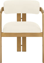 Aurum - Vegan Leather Upholstered Dining Chair With Brushed Brass Base (Set of 2)