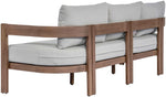 Newport - Water Resistant Fabric 86.75" Upholstered Outdoor Patio Sofa