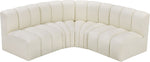 Arc - Faux Leather 4 Piece Corner Modular Sofa