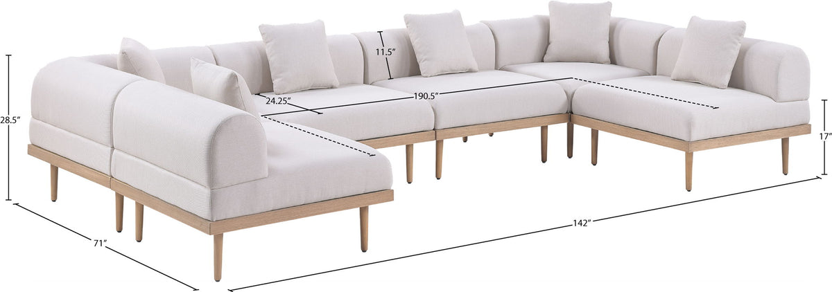 Laguna - 6 Piece 142" Outdoor Patio Modular Sectional