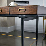 Glide - Desk - Gold / Woodtone