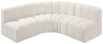 Arc - Boucle Fabric 4 Piece Corner Modular Sofa