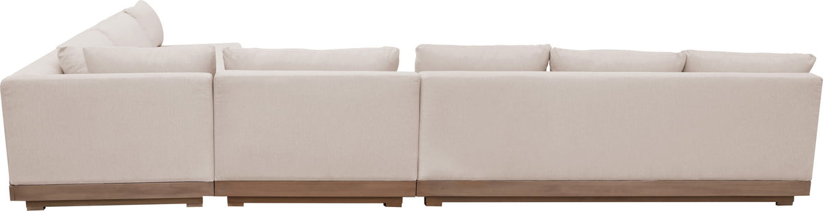 Solace - Olefin 5 Piece Outdoor Patio Modular Sectional