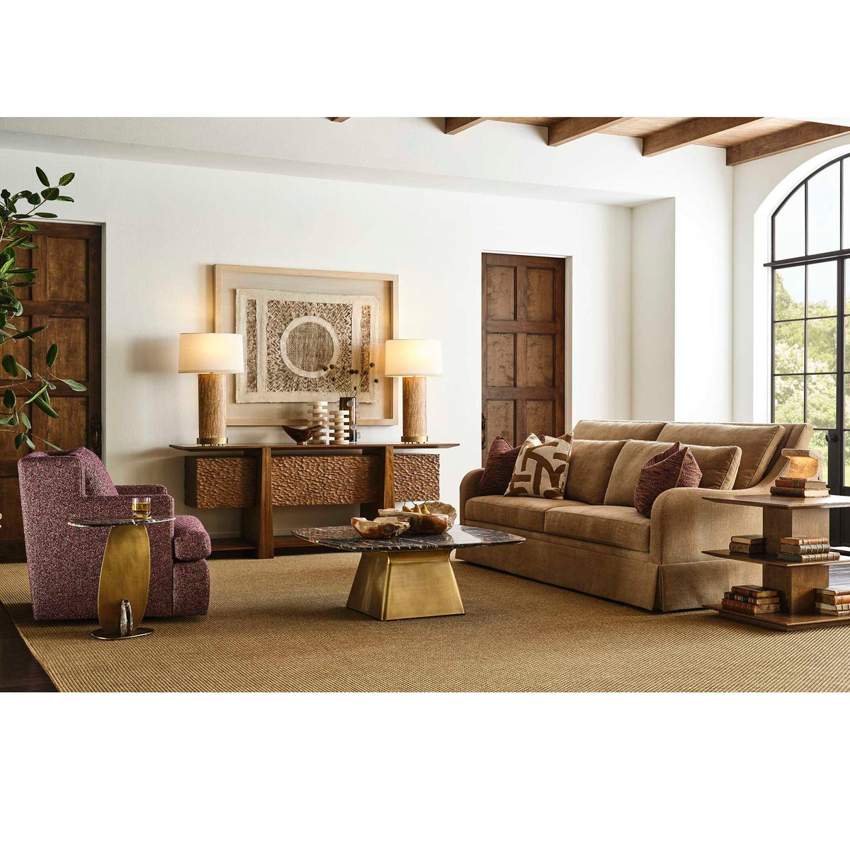 Rock Formation - Accent Table - Bronze / Black