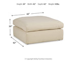 Elyza - Oversized Accent Ottoman - Linen