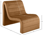 Ivy - Velvet Accent Chair - Saddle